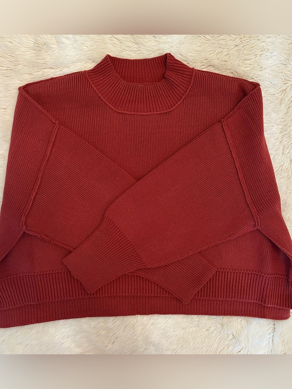 Zenana Women's Mock Neck Ribbed Sweater